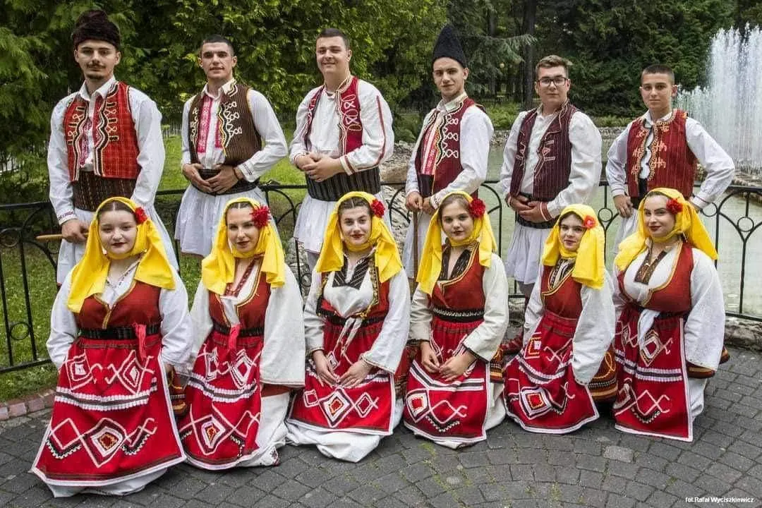 Traditional folk costumes and performers in Kumanovo