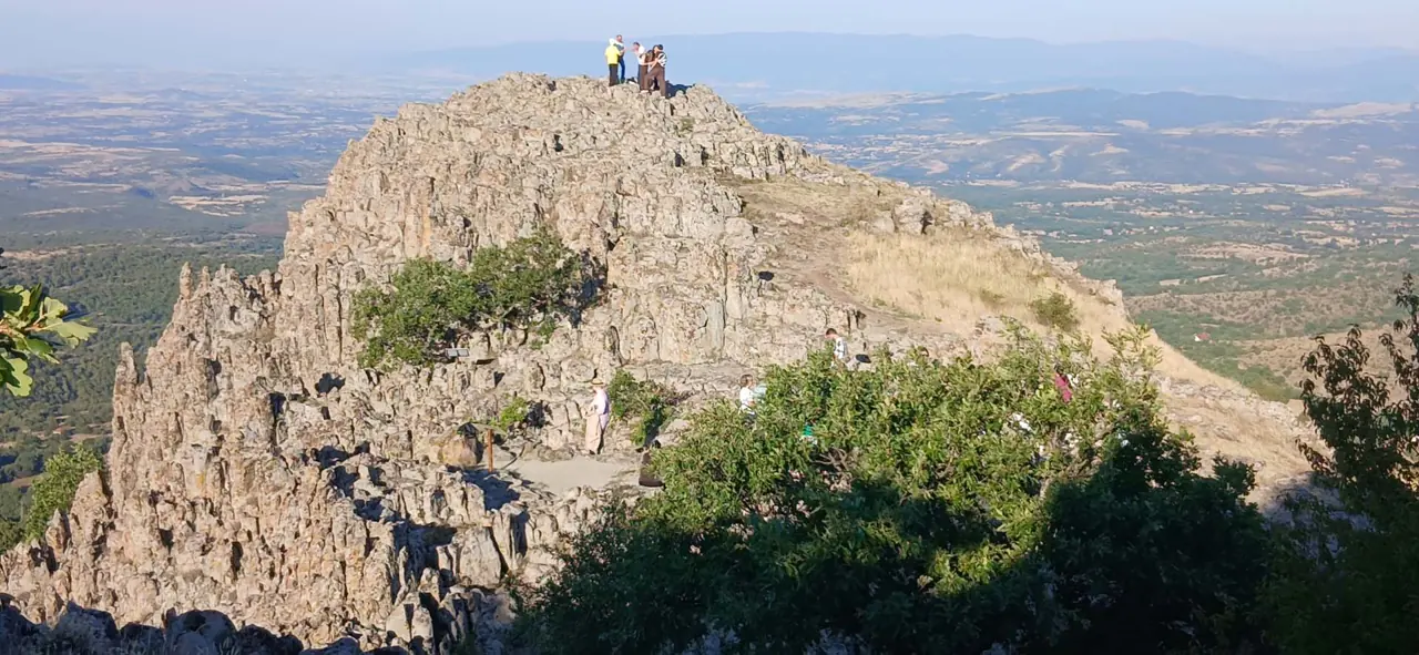 The rocky summit and landscape at Kokino