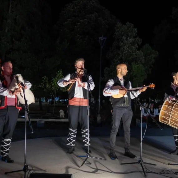 Traditional musicians performing in Kumanovo