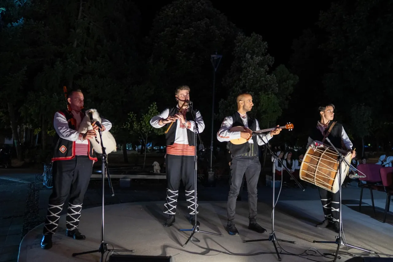 Traditional musicians performing in Kumanovo