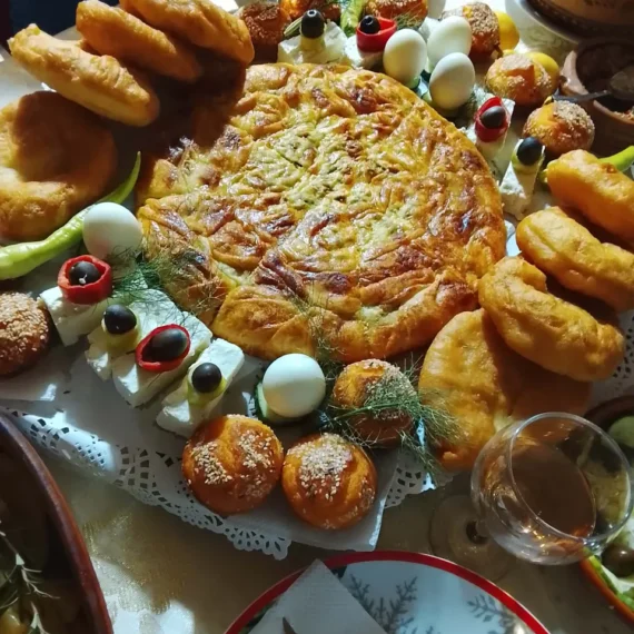 A seasonal spread of homemade Macedonian food